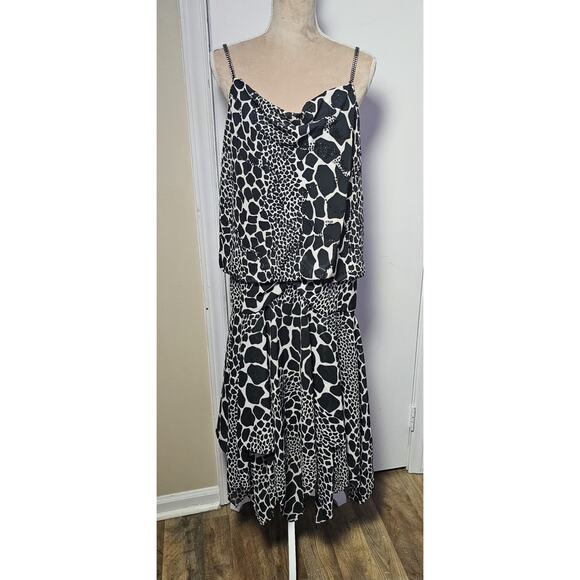 Lillie Rubin VTG Hankerchief Hem Drop Waist Dress Sz 10 Gatsby Flapper 20s Gala - Picture 2 of 8
